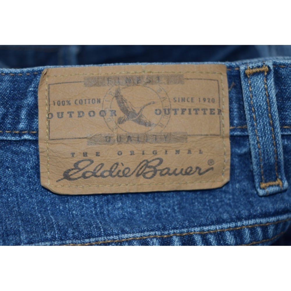 Eddie Bauer 10P Petite Blue Jeans 100% Cotton 5-Pocket High Rise Straight Leg - Picture 6 of 16
